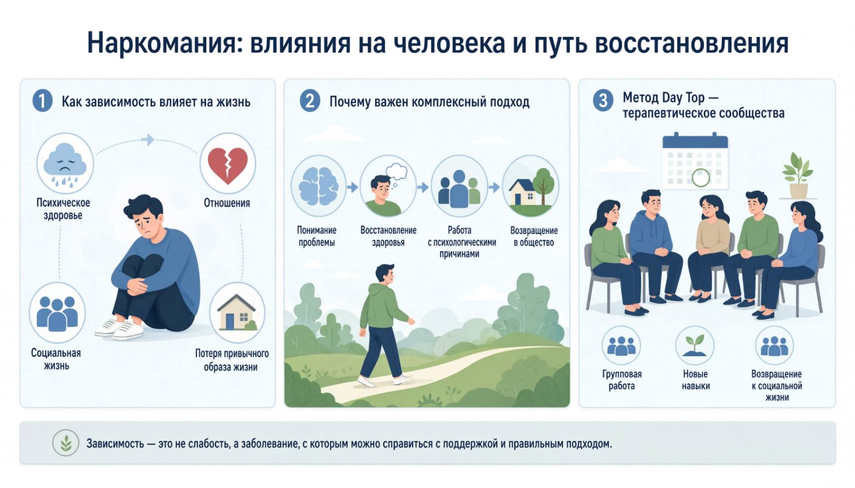 Инфографика:  влияния на человека и путь восстановления